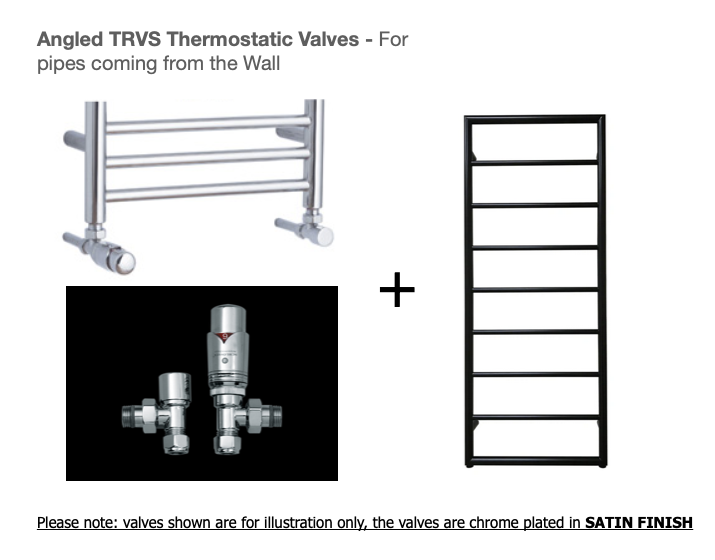 Heated Black Towel Rails - Framed Ladder radiator 1260