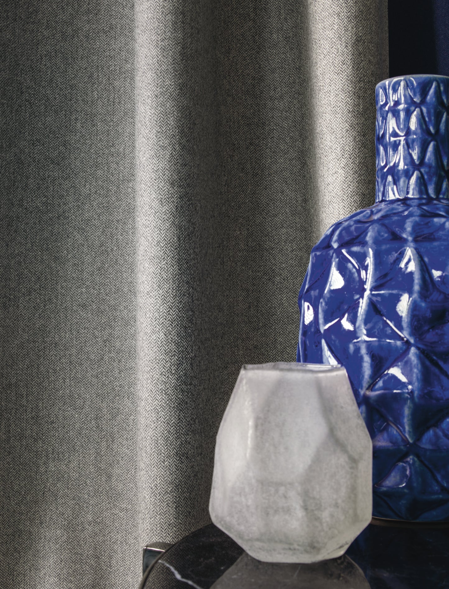 Casamance Hommage micro herringbone wool weave fabric