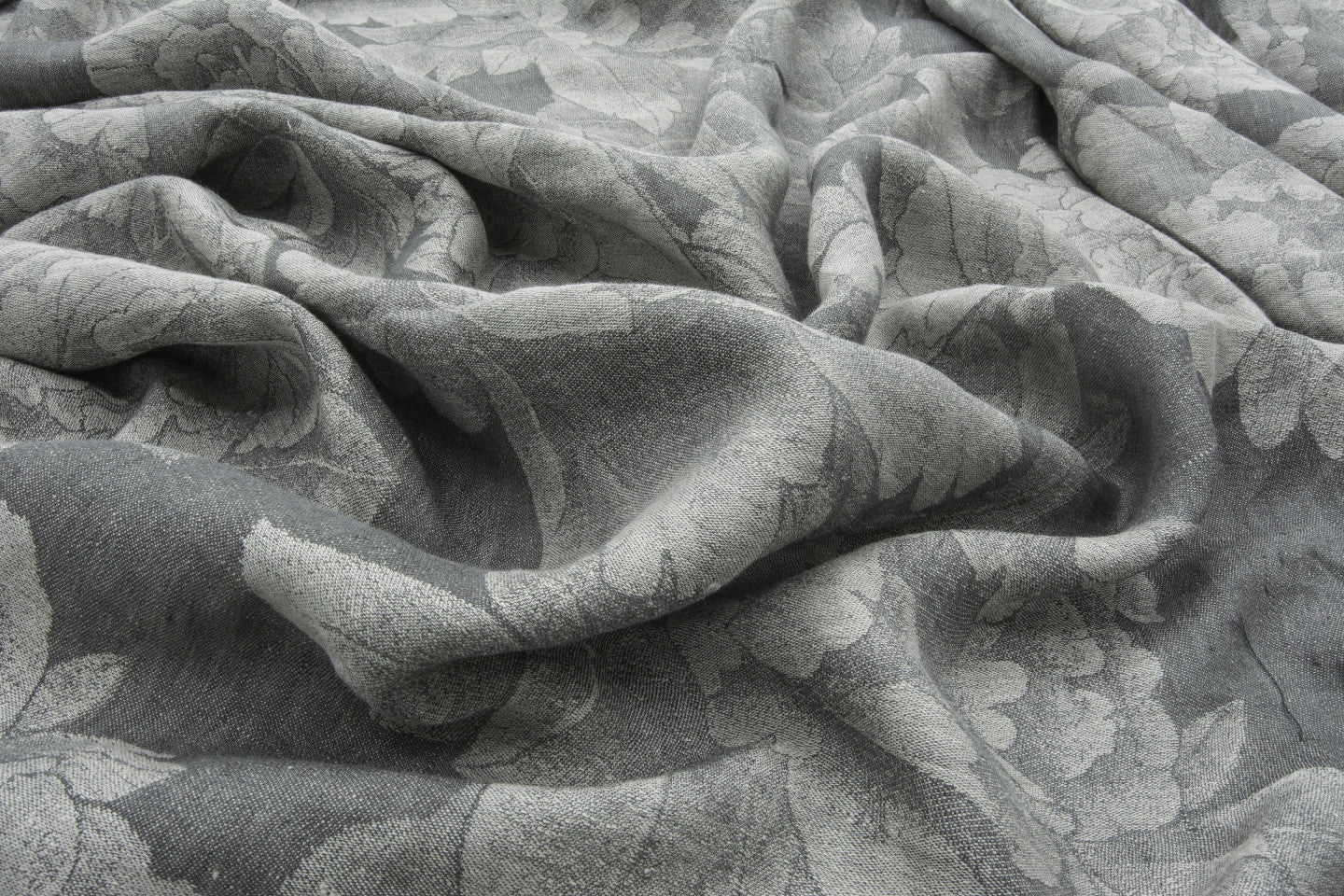 Flowers - Extra wide Jaquard Linen