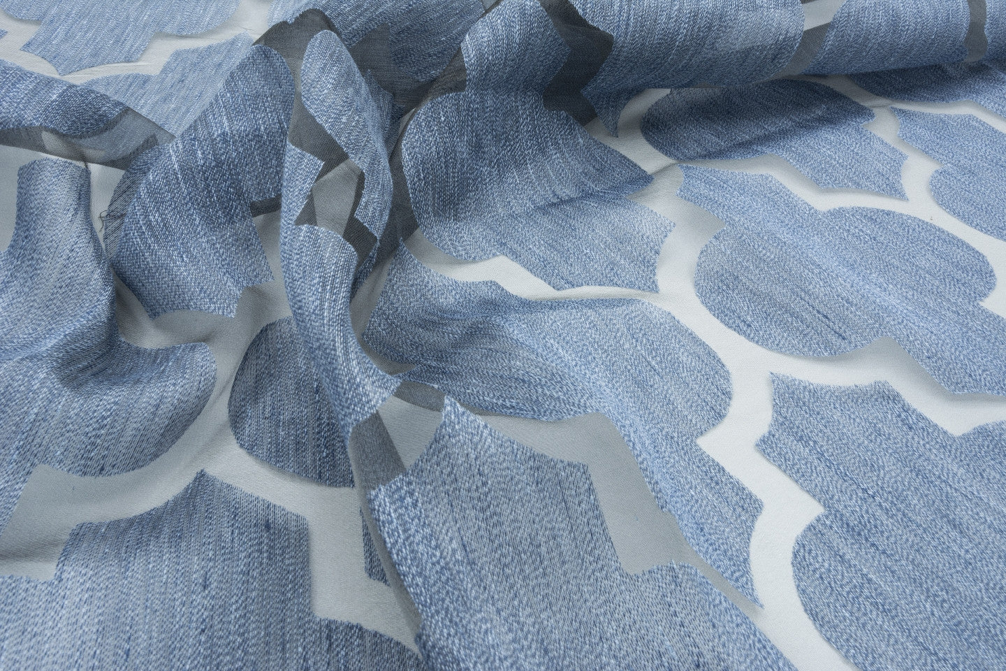 Gothic - Extra wide Burn-out light Linen Mix fabric