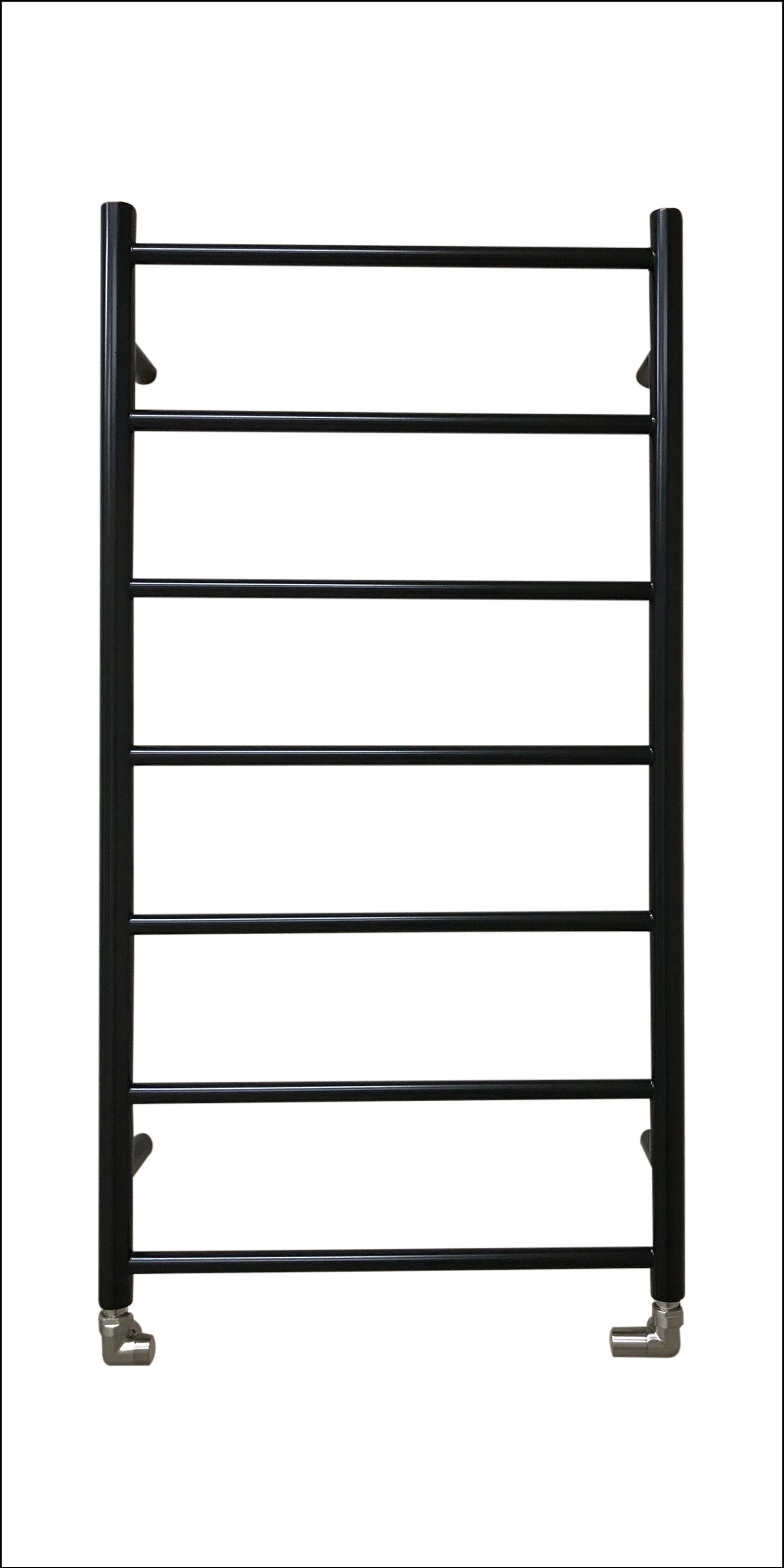 Heated Black Towel Rails - Medium ladder radiator 975mm x 520mm