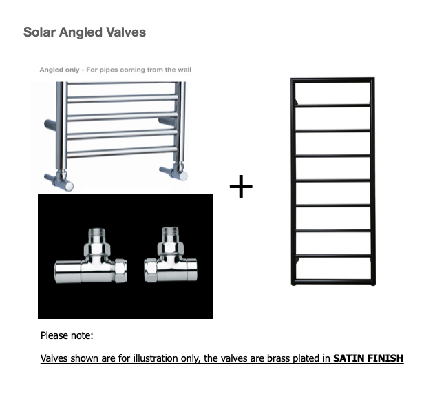 Heated Black Towel Rails - Framed Ladder radiator 1260