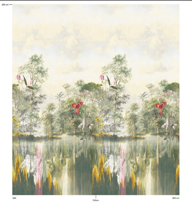 Newtopia - Printed avant-garde landscape fabric