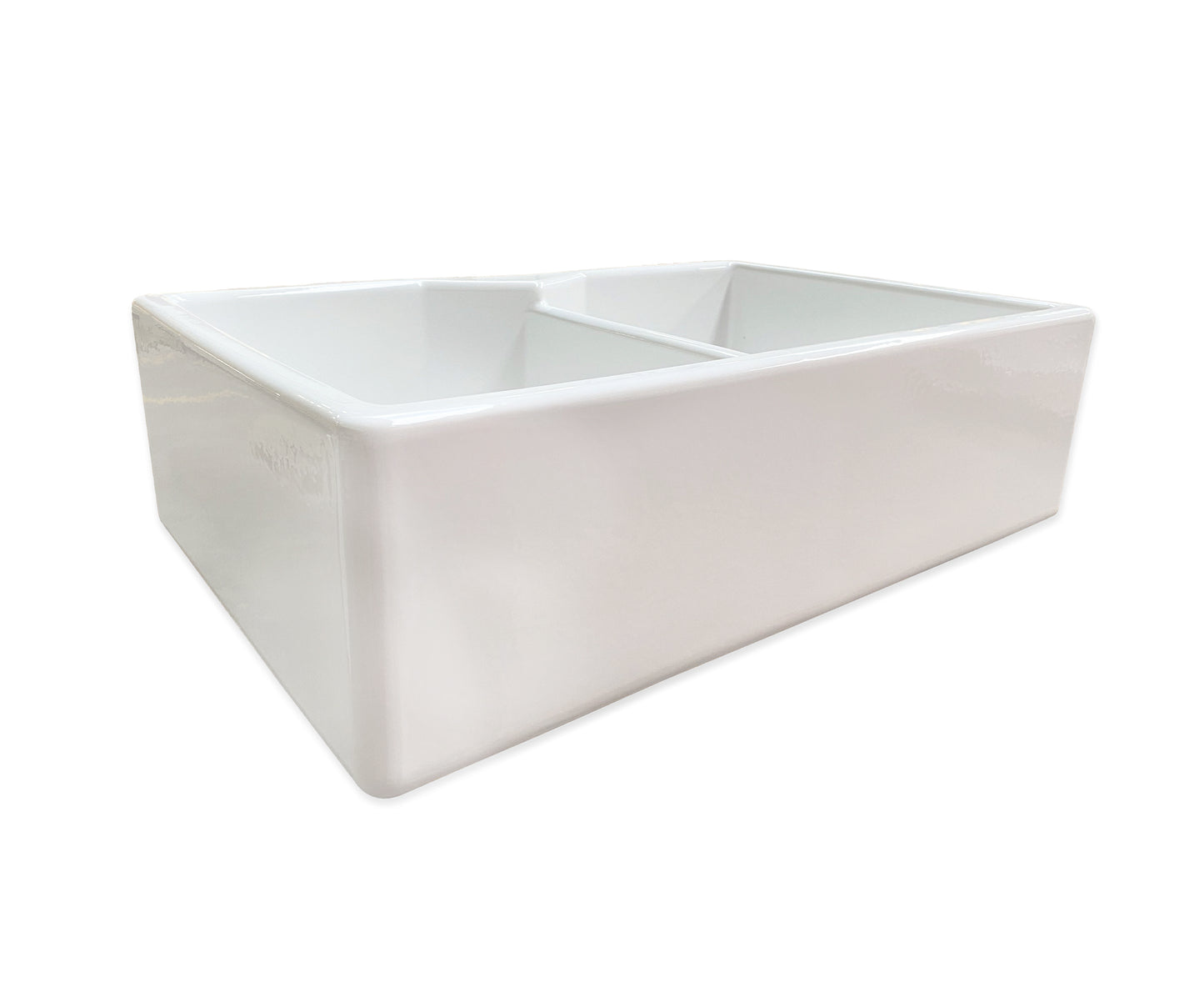 Hand made tradional belfast sinks for kitchen or laundry rooms - twin bowl white