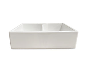 Hand made tradional belfast sinks for kitchen or laundry rooms - twin bowl white
