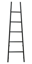 Heated Black Towel Rails - Tapered Ladder