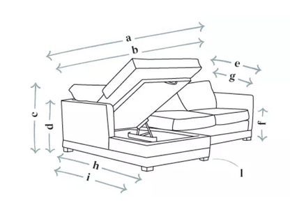 Chaise Storage Sofa