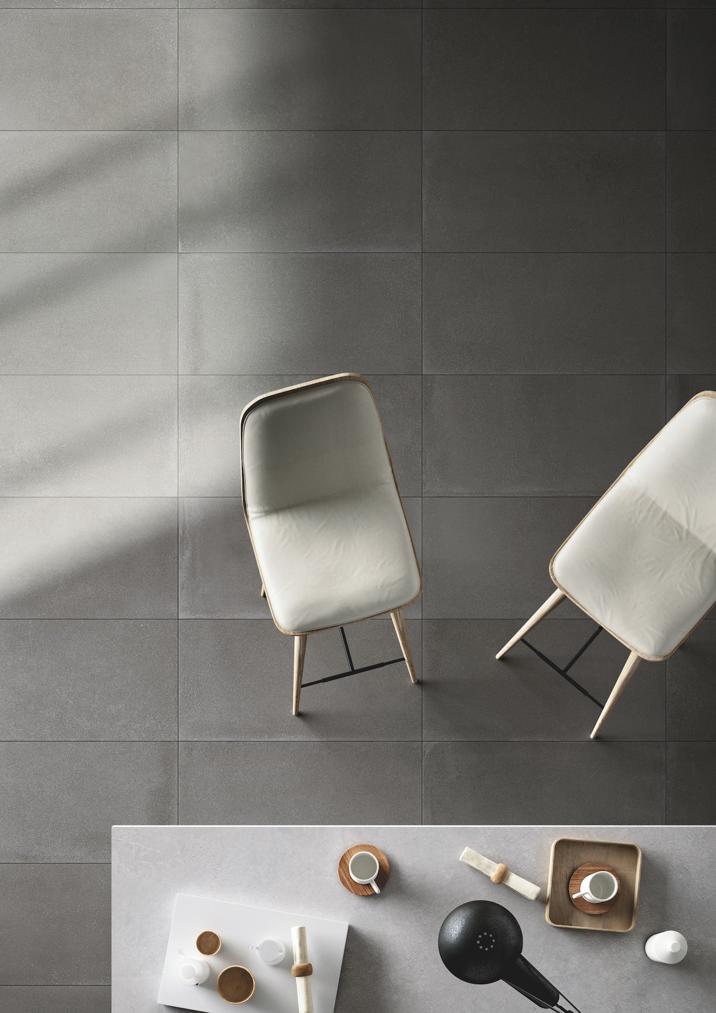 Matt Concrete-effect Porcelain tiles