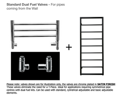 Heated Black Towel Rails - Framed Ladder radiator 1260