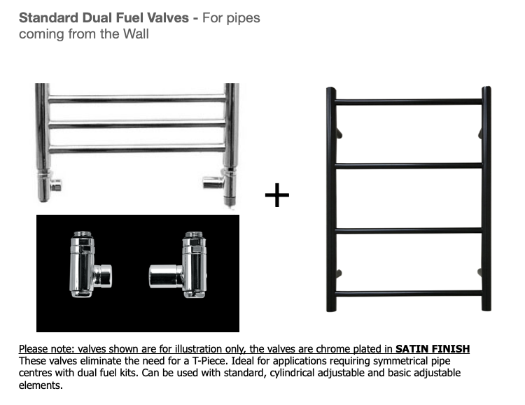 Heated Black Towel Rails - Small ladder radiator 700mm x 520mm