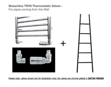 Heated Black Towel Rails - Tapered Ladder