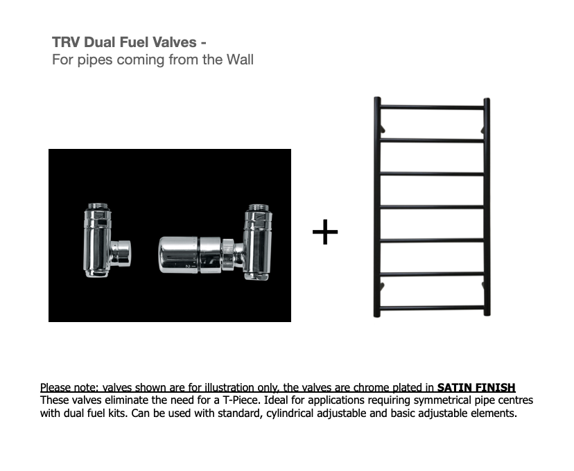 Heated Black Towel Rails - Medium ladder radiator 975mm x 520mm