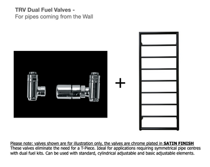 Heated Black Towel Rails - Framed Ladder radiator 1260