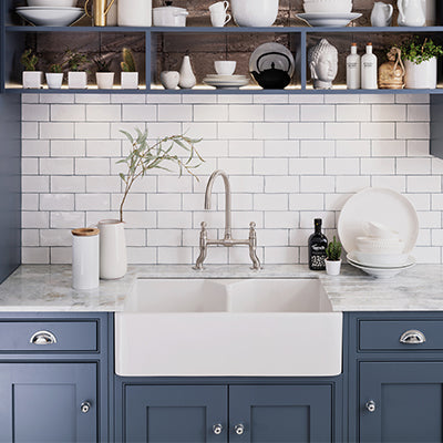 Hand made tradional belfast sinks for kitchen or laundry rooms - twin bowl